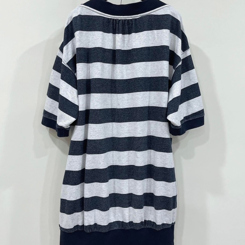 Burberry 藍標 橫條紋寬鬆大戰馬洋裝（袖可反折）-2