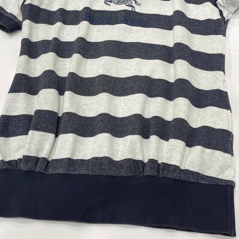 Burberry 藍標 橫條紋寬鬆大戰馬洋裝（袖可反折）-7