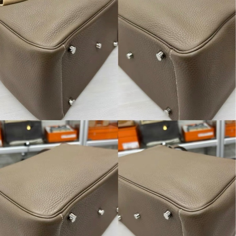 Hermes Lindy 30/林迪包/肩背包/大象灰銀釦/99全新閒置美品-5