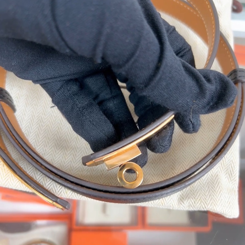Hermes kelly belt 黑色玫瑰金腰帶/皮帶-2