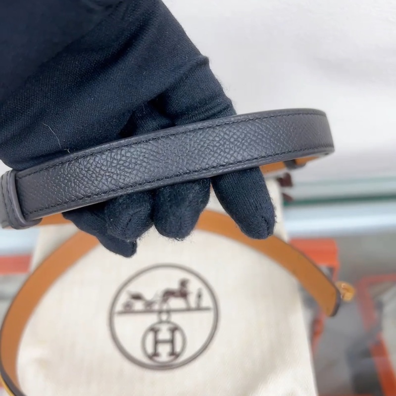Hermes kelly belt 黑色玫瑰金腰帶/皮帶-4