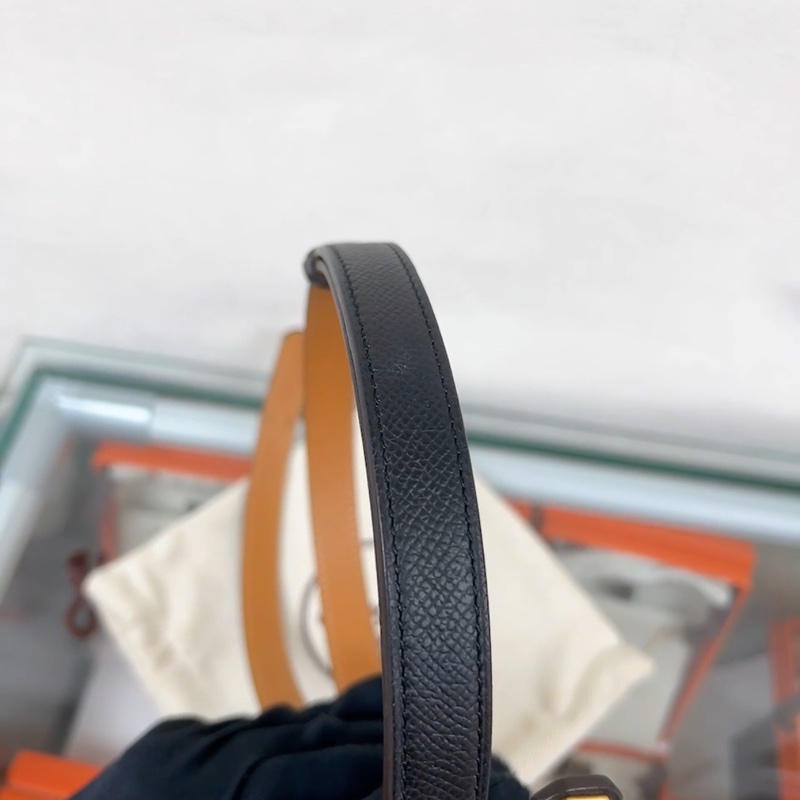 Hermes kelly belt 黑色玫瑰金腰帶/皮帶-10
