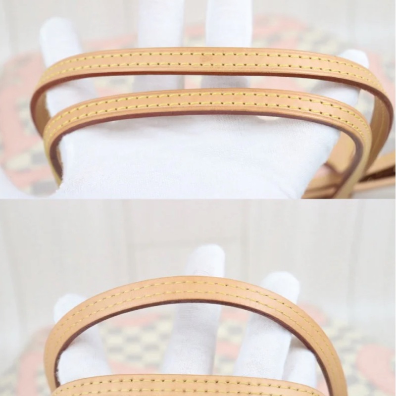 「JL精品代購」98新 LV 白棋盤格neverfull 購物袋-7