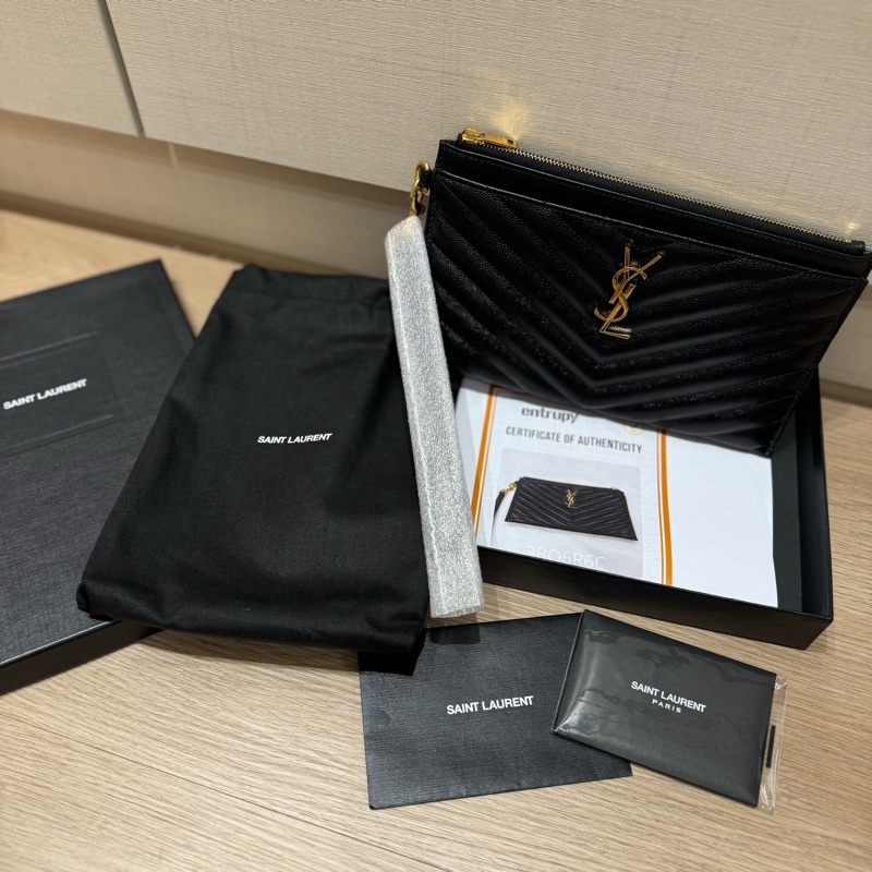 全新未使用 YSL手拿包 Saint Laurent 零錢包 卡夾包-2