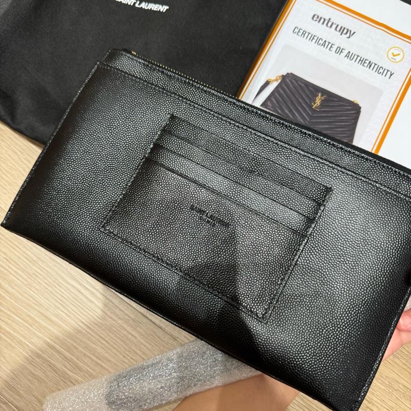 全新未使用 YSL手拿包 Saint Laurent 零錢包 卡夾包-5