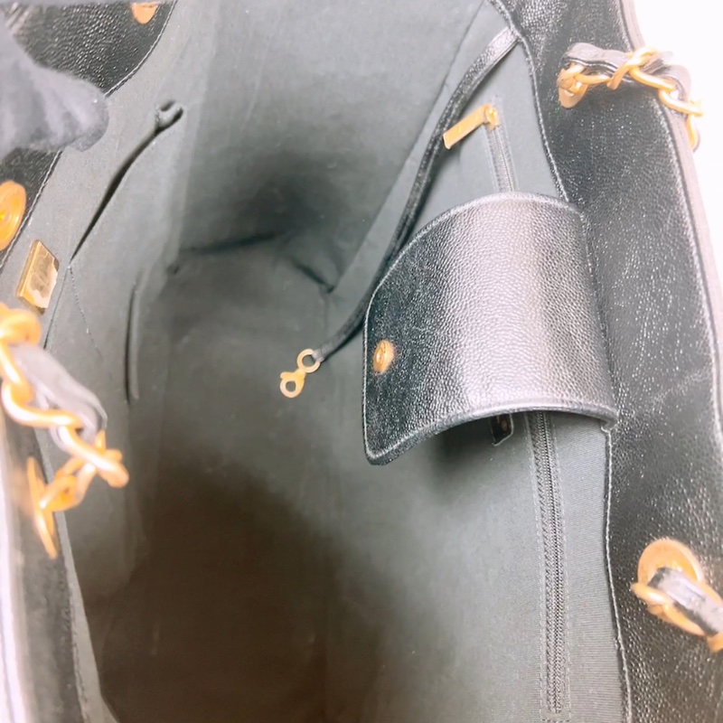 Chanel shopping tote 黑金牛皮托特包-14