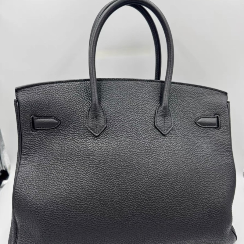 95新 愛馬仕hermes 鉑金35黑銀 框q 鎖,全部都在-2