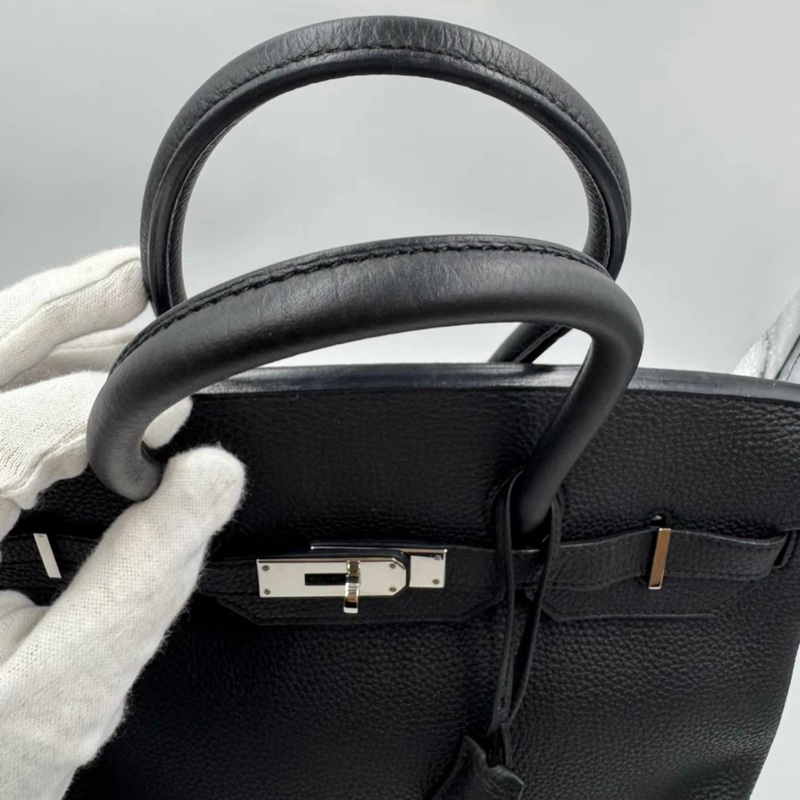 95新 愛馬仕hermes 鉑金35黑銀 框q 鎖,全部都在-4