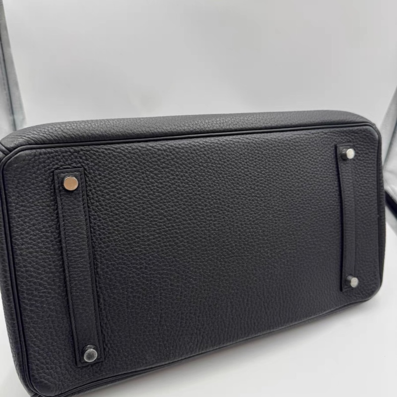 95新 愛馬仕hermes 鉑金35黑銀 框q 鎖,全部都在-5