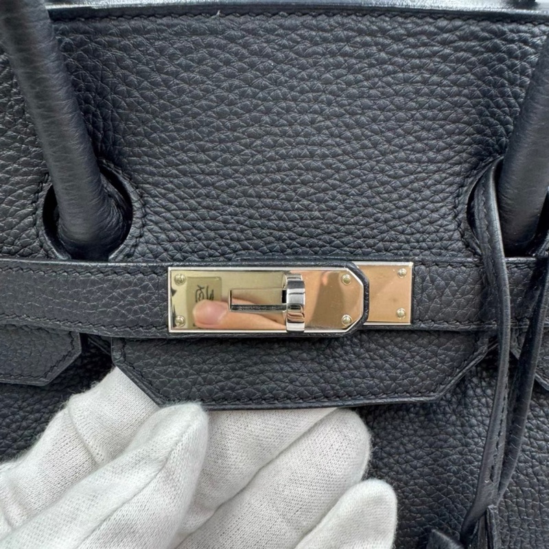 95新 愛馬仕hermes 鉑金35黑銀 框q 鎖,全部都在-6