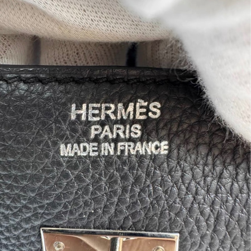 95新 愛馬仕hermes 鉑金35黑銀 框q 鎖,全部都在-8