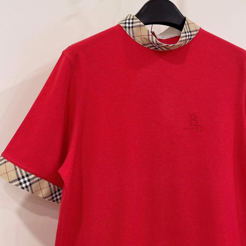 BURBERRY 經典格紋滾邊上衣-6
