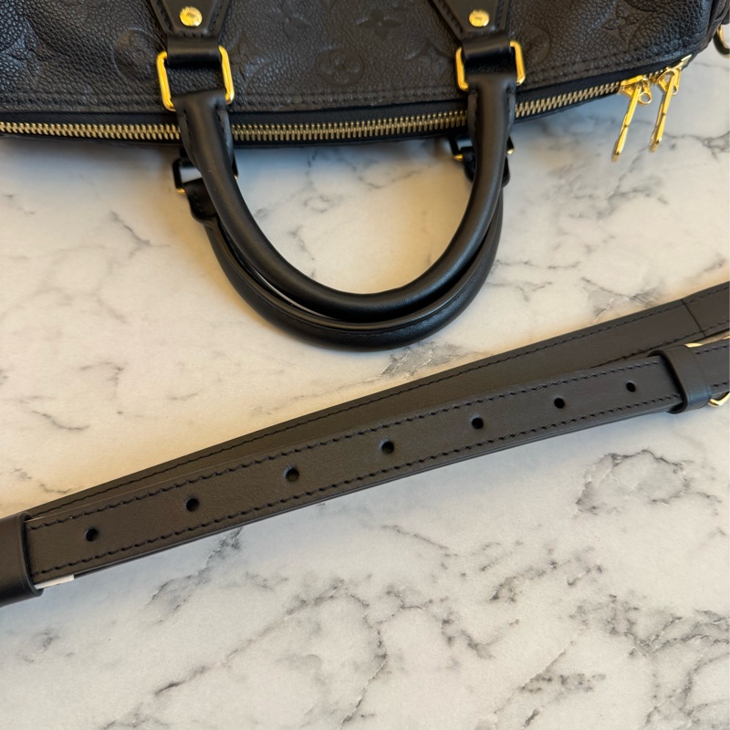 LV黑壓紋speedy30背帶款-48