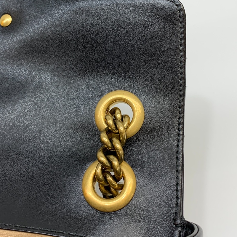 GUCCI MARMONT 26 馬夢牛皮皮革掀背肩背包-13