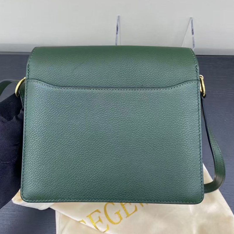 🌈Hermes💚Mini Roulis 19💚英國綠金扣🌟99新🌟evercolor皮🌟-7