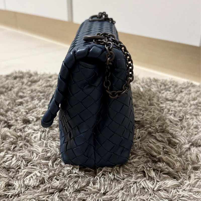 Bottega Veneta BV 藍色編織掀蓋包-2