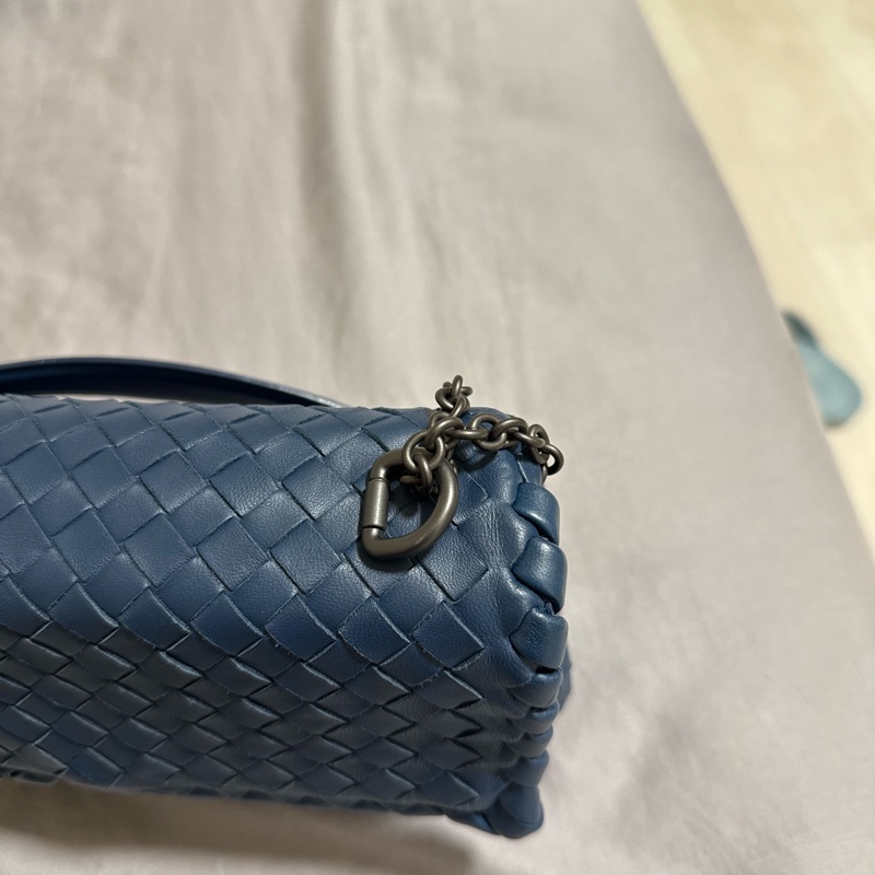Bottega Veneta BV 藍色編織掀蓋包-7