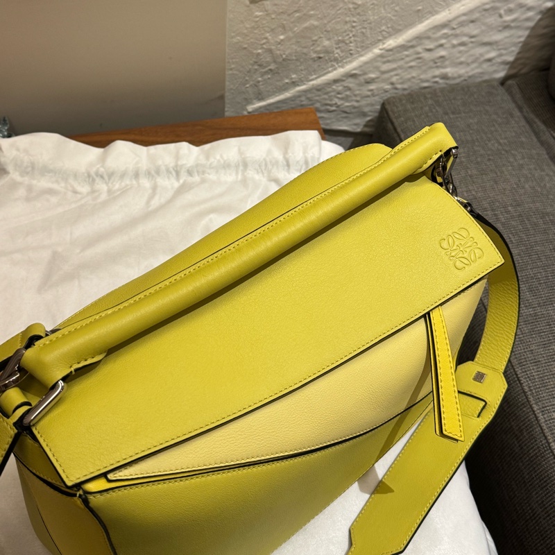 Loewe 中號 PUZZLE 檸檬黃🍋-3