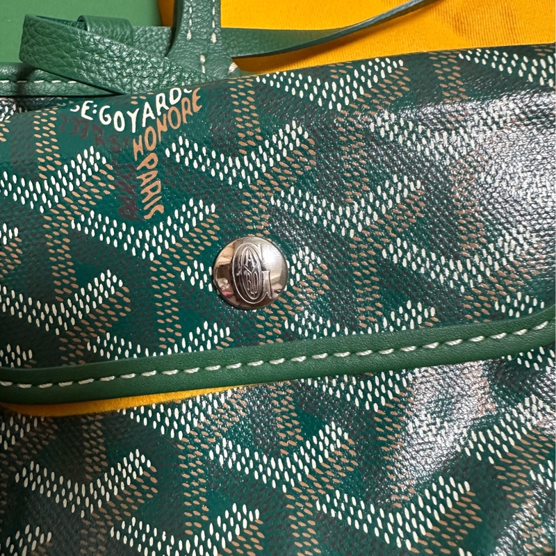 Goyard mini tote 托特包 綠色-1