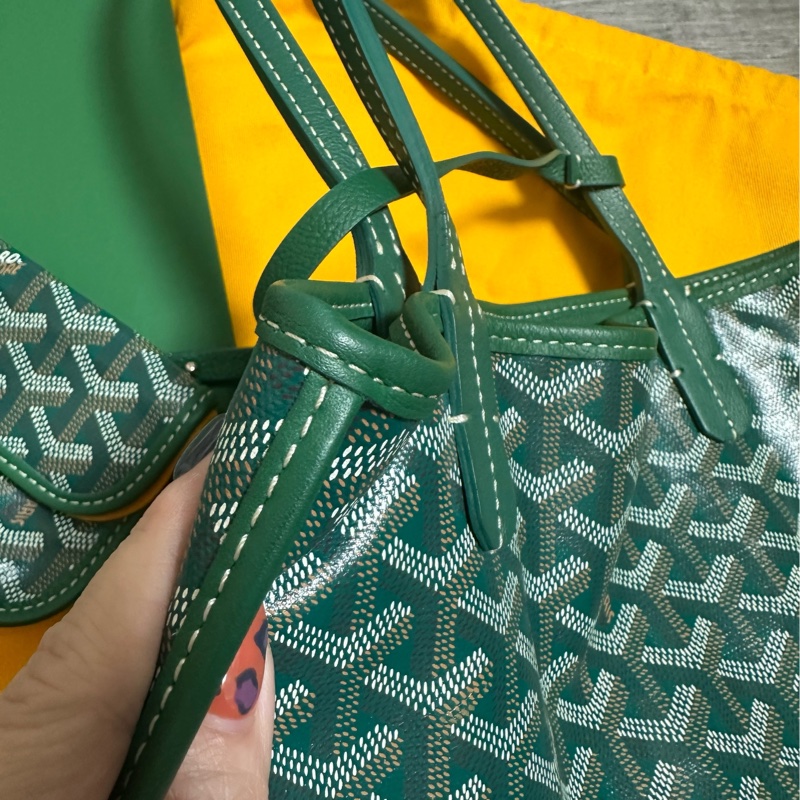 Goyard mini tote 托特包 綠色-3