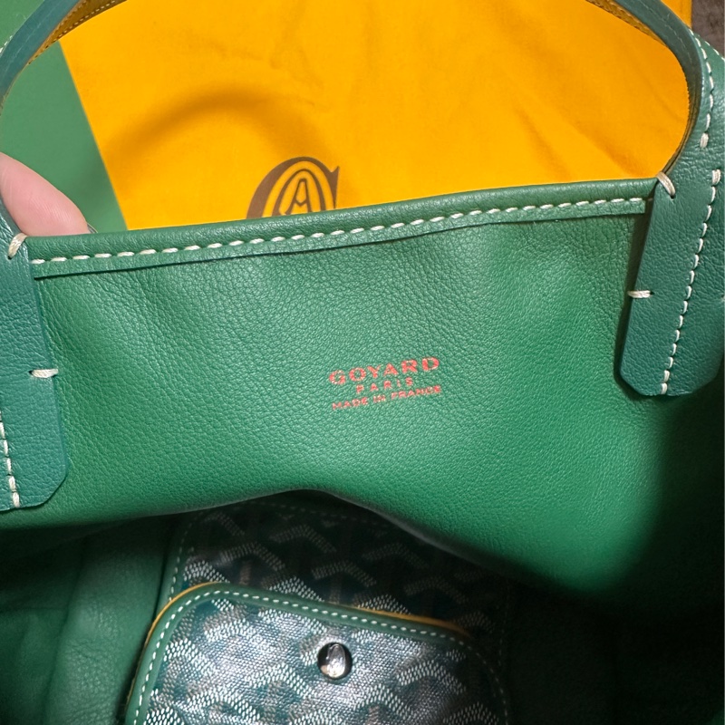 Goyard mini tote 托特包 綠色-1