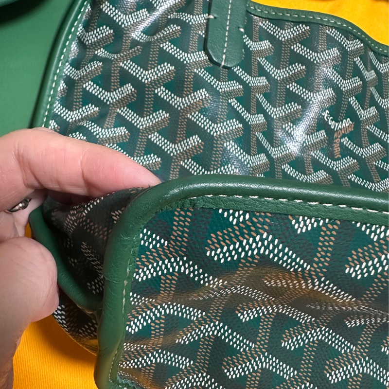 Goyard mini tote 托特包 綠色-7