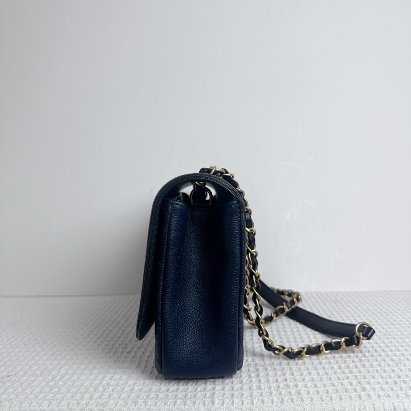 Chanel CC Filigree Flap Bag - Navy / Ghw-2