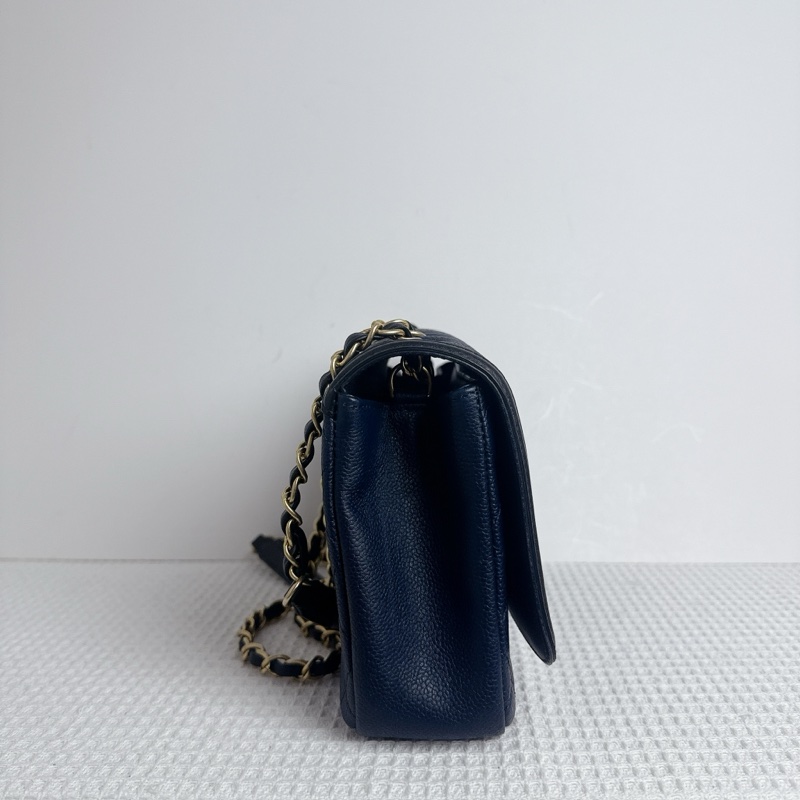 Chanel CC Filigree Flap Bag - Navy / Ghw-3