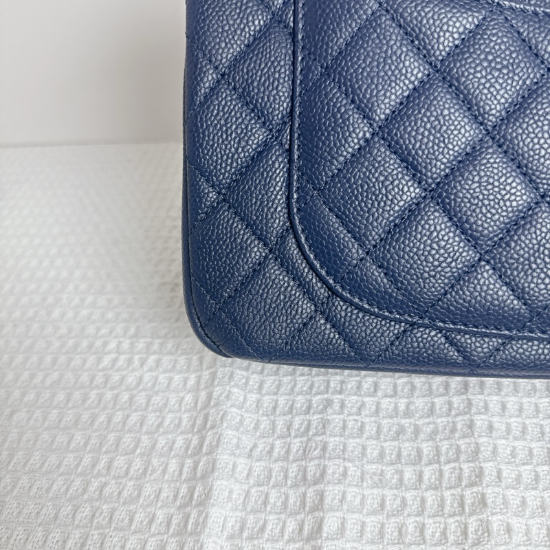 Chanel CC Filigree Flap Bag - Navy / Ghw-8