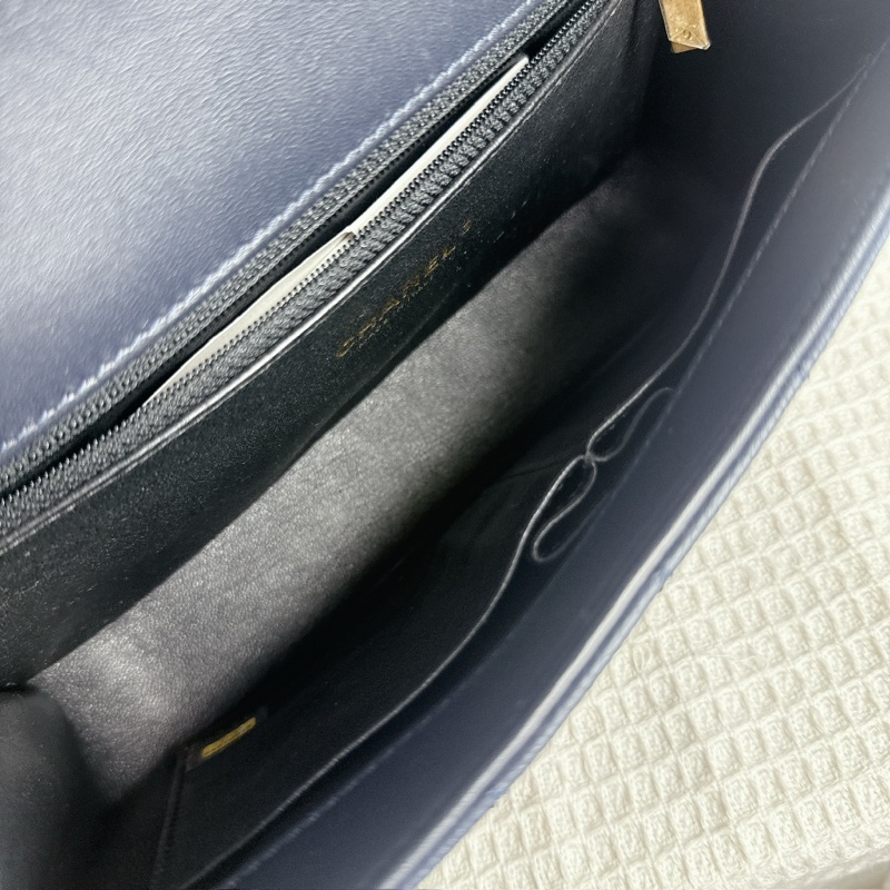 Chanel CC Filigree Flap Bag - Navy / Ghw-9