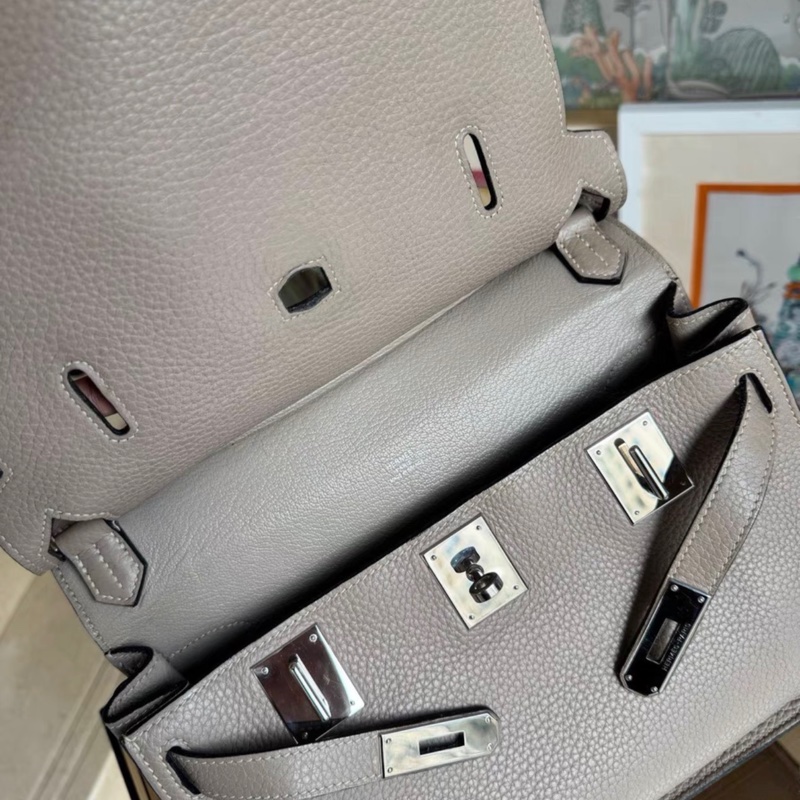 98新💎Hermes 吉普賽28斑鳩灰銀扣N刻,買回來背了一次-5