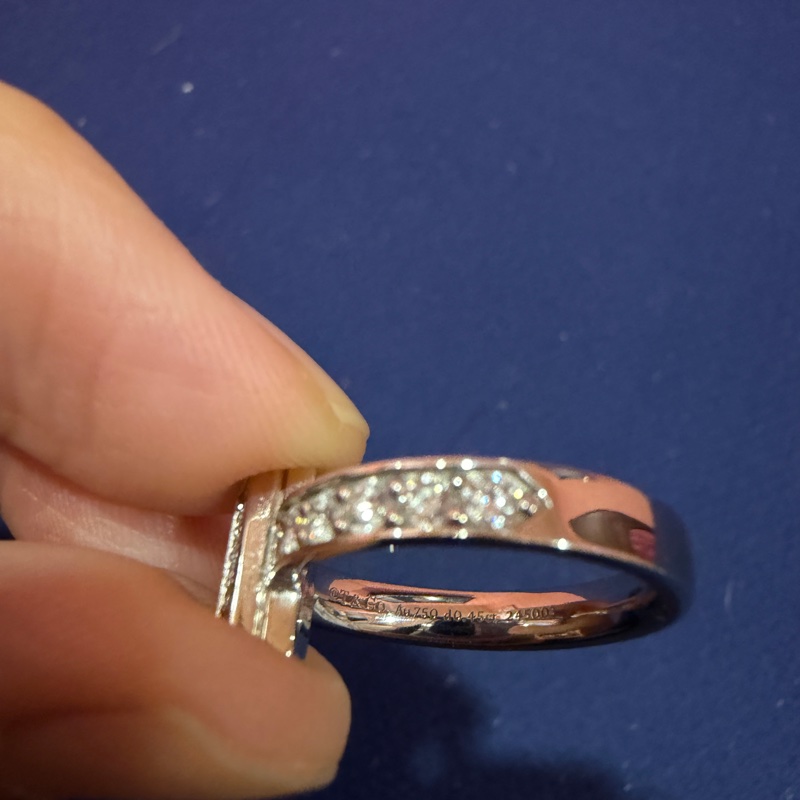 Tiffany &Co T1 18K全鑽戒指#6.5-7