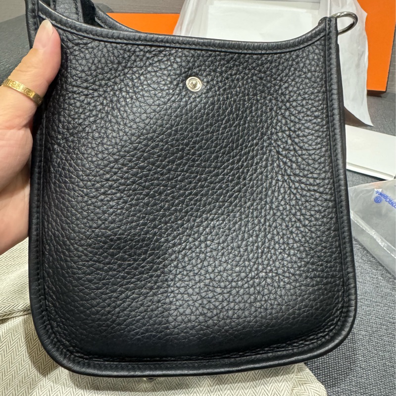Hermes Mini Evelyne 黑銀 🖤 W刻 全配 全網超甜價-3