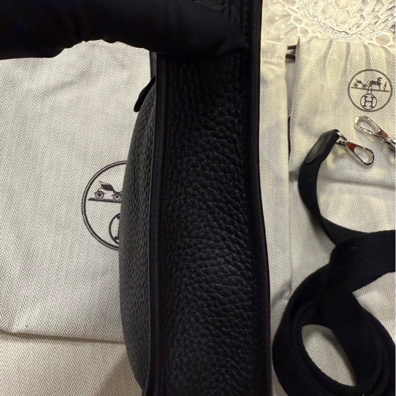 Hermes Mini Evelyne16 黑銀 🖤 W刻 全配 全網超甜價-8