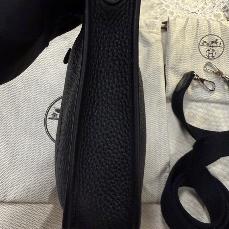 Hermes Mini Evelyne16 黑銀 🖤 W刻 全配 全網超甜價-9