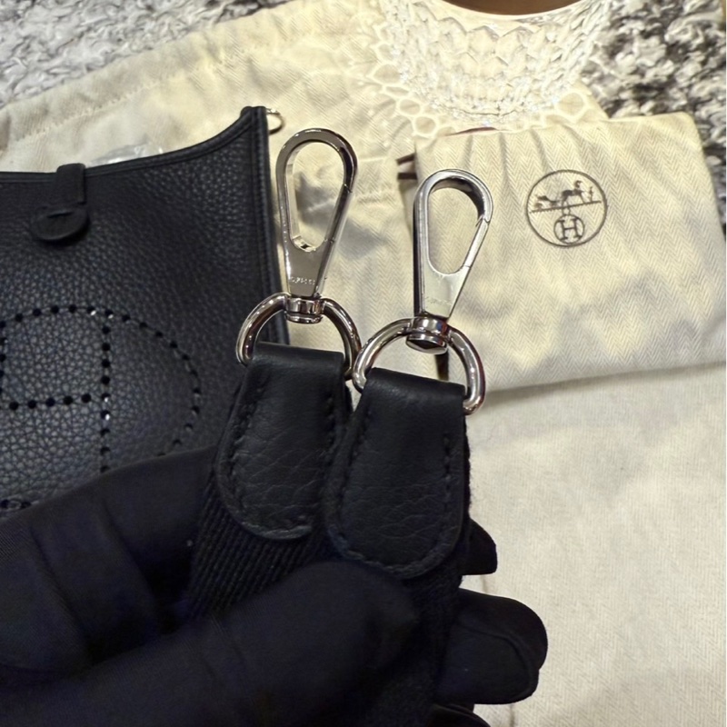 Hermes Mini Evelyne16 黑銀 🖤 W刻 全配 全網超甜價-18