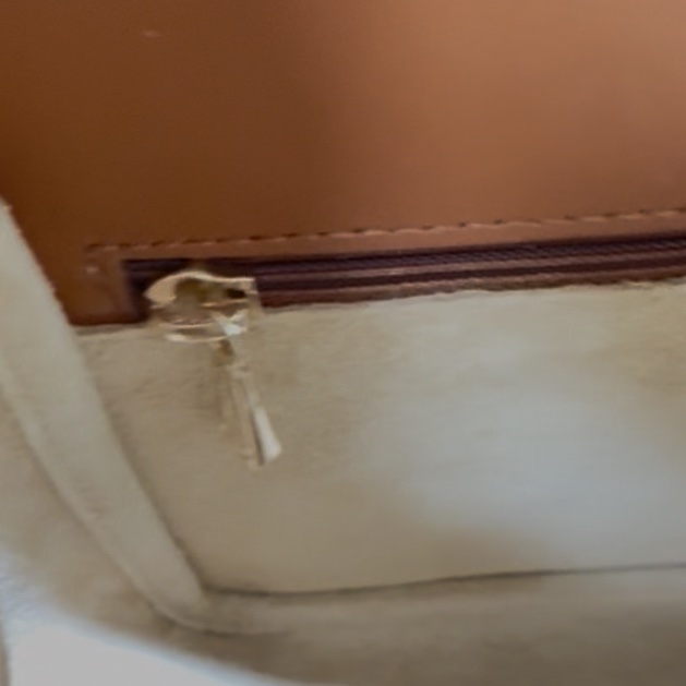 LONGCHAMP BOX-TROT小牛皮帆布拼接金屬LOGO翻蓋斜背包(中/白蘭地酒)-13