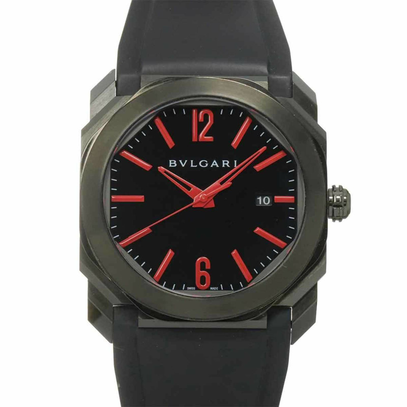 BVLGARI Octo Ultra Nero BGO41S 男錶,附日期顯示,黑色,自動-0