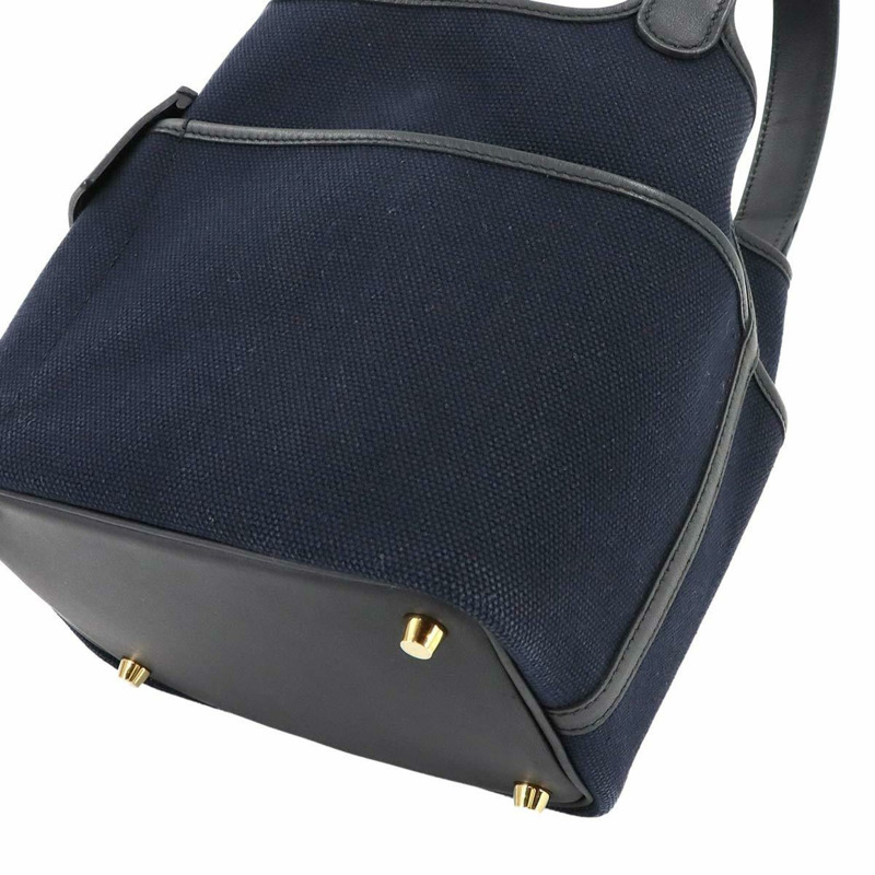 Hermes Hermès Picotin Lock 18 PM Cargo Pocket, Toile Goélan, Swift, Blue Marine, Black, B Stamp, Gold Hardware-7