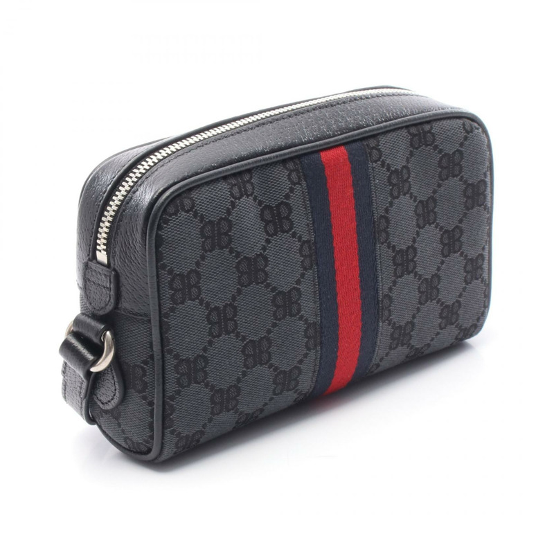 BALENCIAGA × GUCCI The Hacker Project Webline 肩背包 680128 帆布 黑色-1