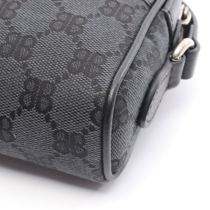 BALENCIAGA × GUCCI The Hacker Project Webline 肩背包 680128 帆布 黑色-4
