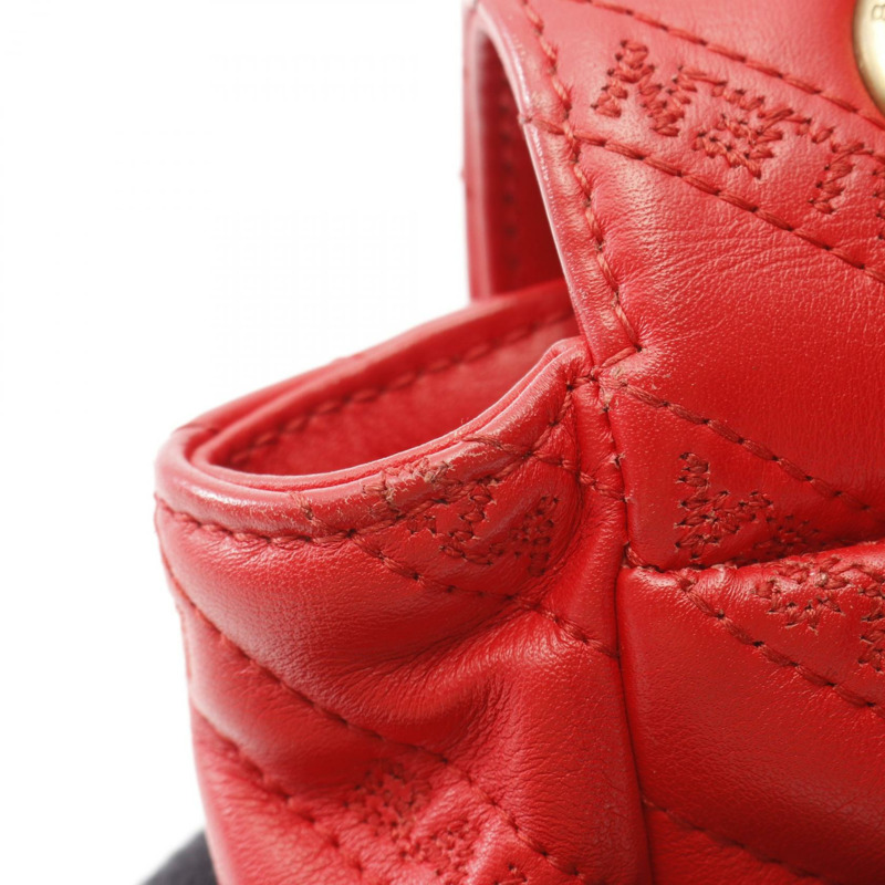 BALENCIAGA BB 標誌鏈單肩包 501681 皮革 紅色 二手 女士-6