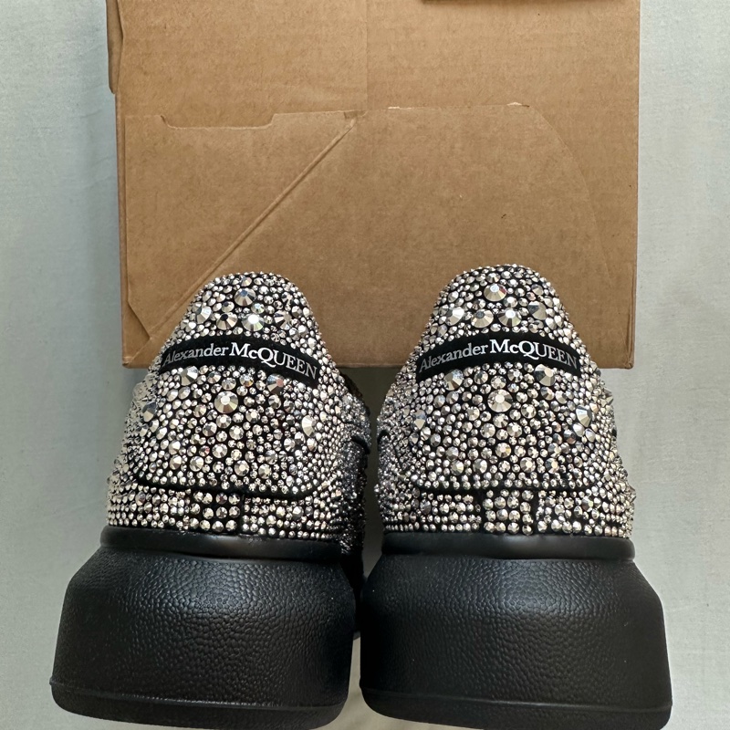 Alexander McQueen 麥坤男款稀有水晶小白鞋oversized sneakers with crystal-1