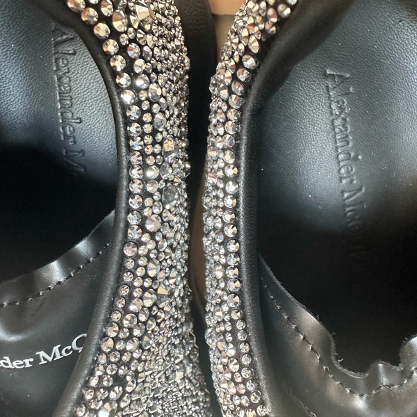 Alexander McQueen 麥坤男款稀有水晶小白鞋oversized sneakers with crystal-10