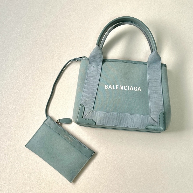 巴黎世家灰藍navy cabas-0