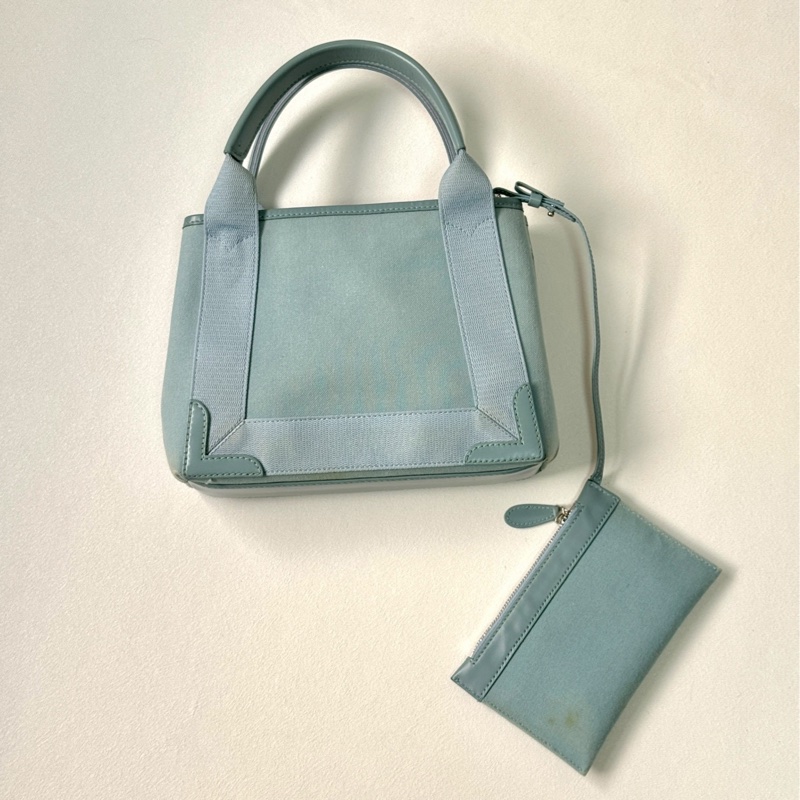 巴黎世家灰藍navy cabas-1