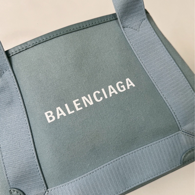 巴黎世家灰藍navy cabas-4