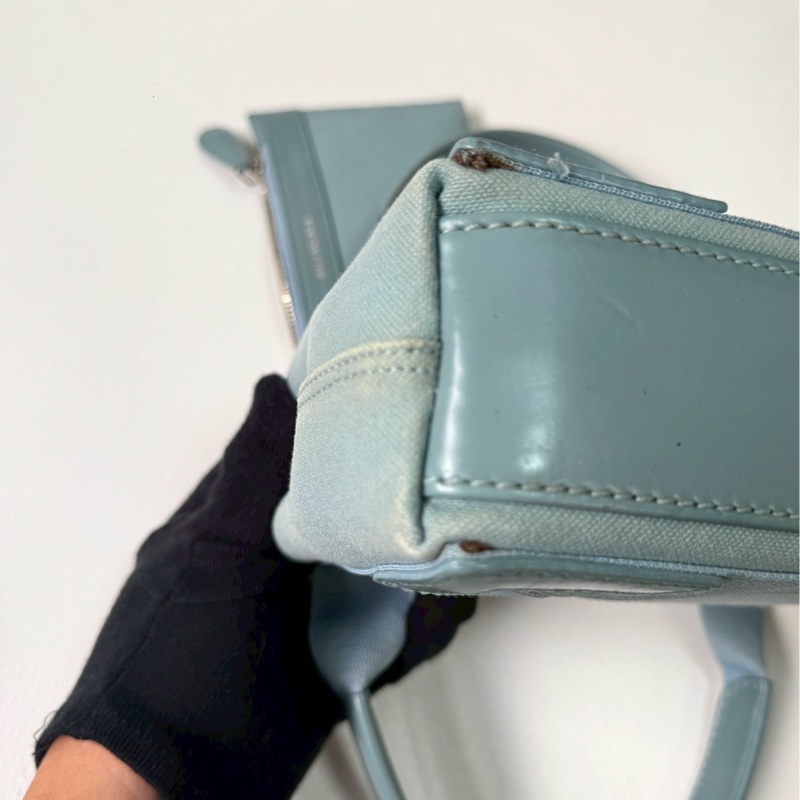 巴黎世家灰藍navy cabas-11