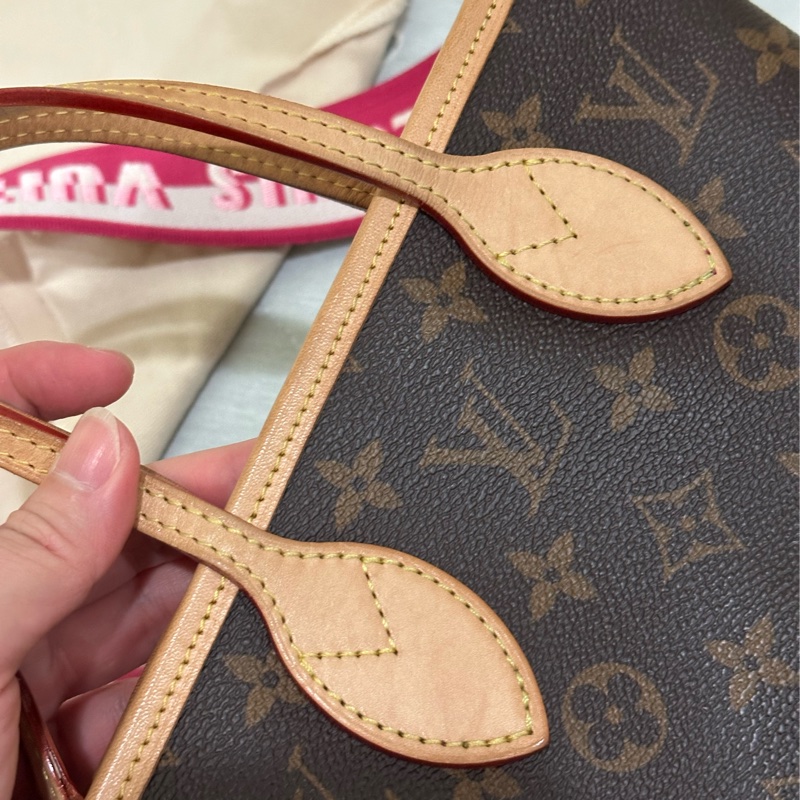 Louis Vuitton Neverfull BB 手提 斜背包 粉色背袋 M46786 晶片款 附購買證明/防塵袋/收納箱/紙袋-7