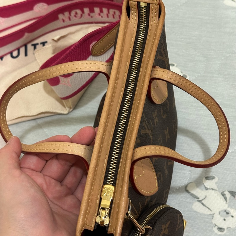 Louis Vuitton Neverfull BB 手提 斜背包 粉色背袋 M46786 晶片款 附購買證明/防塵袋/收納箱/紙袋-12